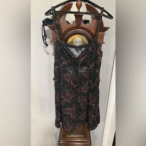 Torrid Black and Pink Floral Mini Dress